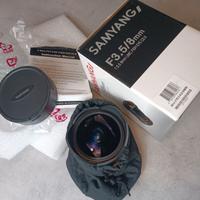 8mm samyang fish eye f 3.5 umc cs ii attacco canon