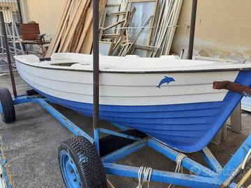 Lancia da pesca 4,20 con motore 4cv Mercury