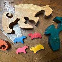 Gioco vintage in legno ad incastro