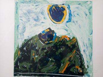 Quadro cromolitografia autore Mario Schifano