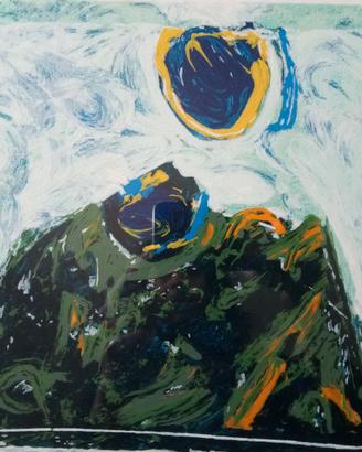 Quadro cromolitografia autore Mario Schifano