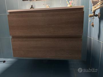 Mobile da bagno con due cassettoni