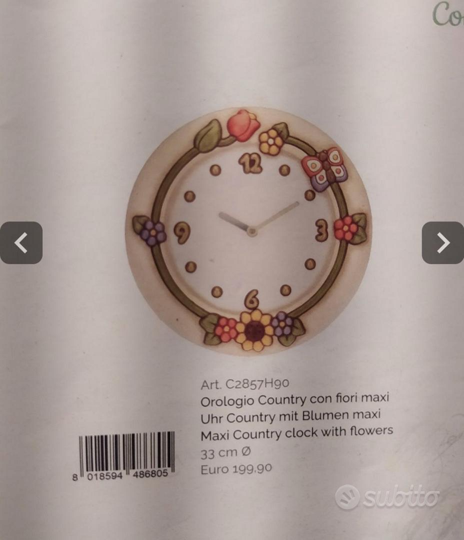 Thun - orologio country con fiori maxi