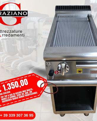 FRY TOP rigato SERIE 90 seminuovo marca BARON