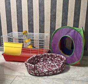 Gabbia Coniglio + Cuccetta + Capannina
