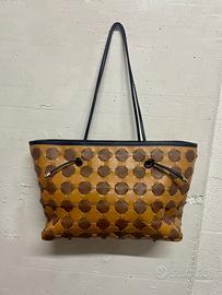 Borsa a spalla in pelle intrecciata