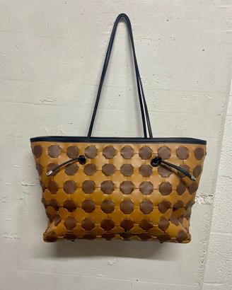 Borsa a spalla in pelle intrecciata