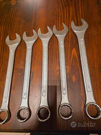 Set 5 chiavi combinate grandi misure 
