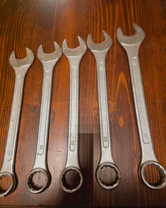 Set 5 chiavi combinate grandi misure 