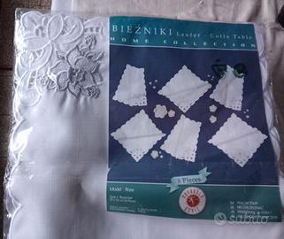 Set 6 runner centrini bianchi "Home Collection"