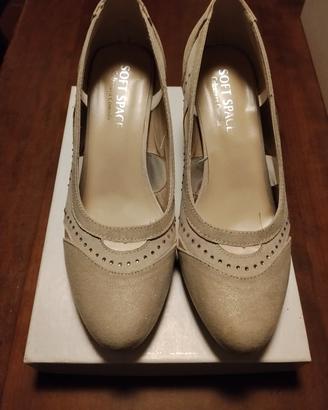 decolte' n 41, colore beige, calzatura comoda