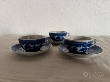 Tazzine in miniatura giapponesi, salice blu