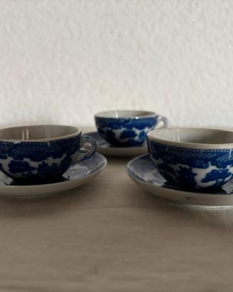 Tazzine in miniatura giapponesi, salice blu