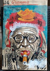 Arte contemporanea cubana_Anziana che fuma