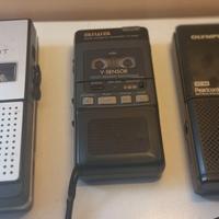 3 microregistratori vintage olympus,aiwa,lilliput