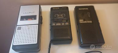 3 microregistratori vintage olympus,aiwa,lilliput