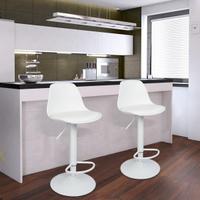 Sgabello Alto da Bar Moderno Bianco - n.ro 2 pezzi