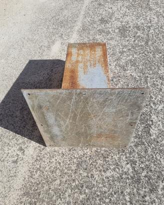 12 Staffe metallo pali 20x20 nuove piastra 40x40