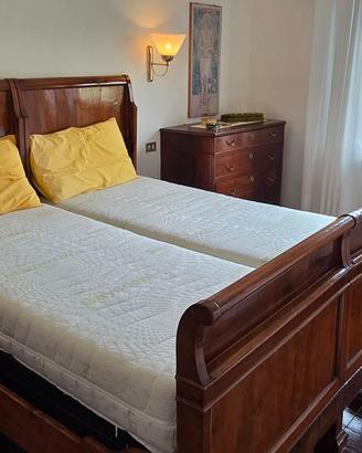 Letto matrimoniale antico '900 legno massiccio