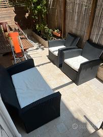 Set divanetti giardino rattan