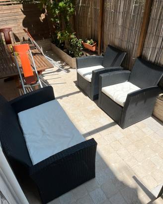 Set divanetti giardino rattan