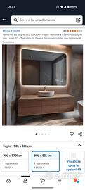 specchio led 80x90