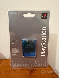 PS1 Memory Card Sealed originale Island Blue