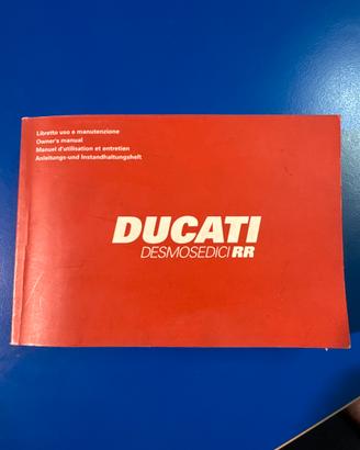 Libretto uso e manutenzione Ducati Desmosedici RR