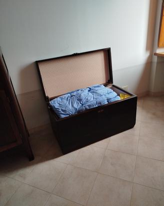 baule in legno restaurato 