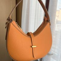 Borsa Mezzaluna in Vera Pelle Martellata - Nuova