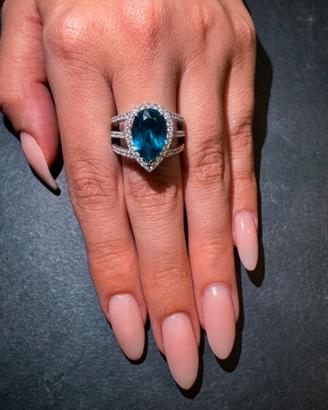 Anello di Pietra Amazzonite Anello in Pietra Naturale da Donna