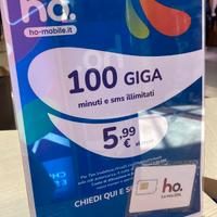 Sim ho. Mobile 150 GB con rete Vodafone