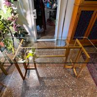 Tavolo design legno e vetro