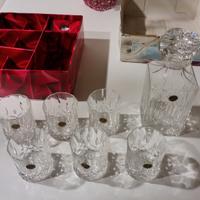 servizio bicchieri cristallo con decanter