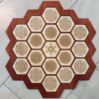 mandala in legno geometria sacra