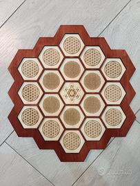 mandala in legno geometria sacra