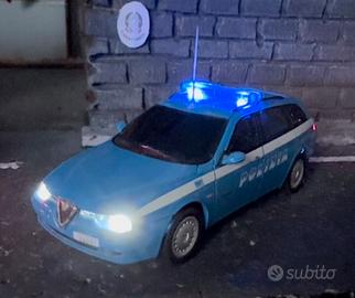1/43 polizia alfa romeo 156 sw con luci