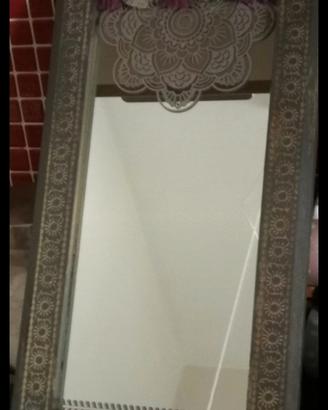 specchio legno grigio