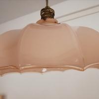 Lampadario antico in vetro