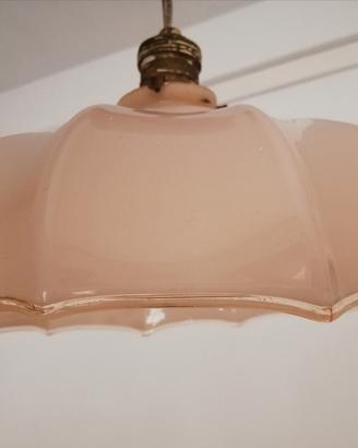 Lampadario antico in vetro