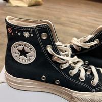 Converse All Star 38 alta con fiori