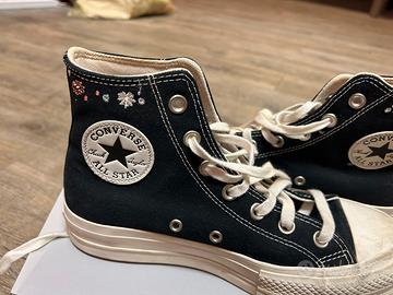 Converse All Star 38 alta con fiori