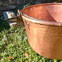 Antico paiolo in rame battuto a mano - 70 litri
