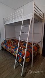 letto soppalcato Ikea Svarta bianco opaco 