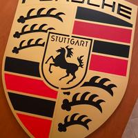Logo PORSCHE tridimensionale laccato 100x75