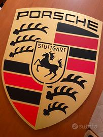 Logo PORSCHE tridimensionale laccato 100x75