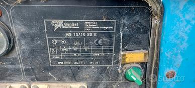 Gruppo elettrogeno generatore 15/10 kw