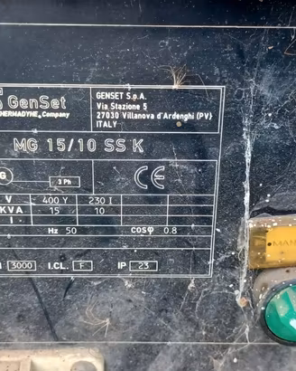 Gruppo elettrogeno generatore 15/10 kw