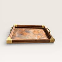 Modernariato Vassoio Samex in Rame e Bambù 1970