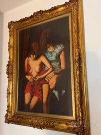 Dipinto olio su tela  Carlo Pace cornice 100x130cm